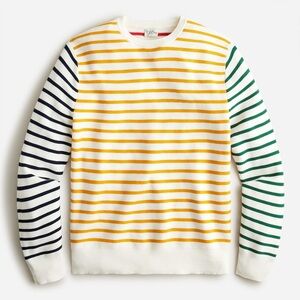 J. Crew Multicolor Striped Crewneck Sweater